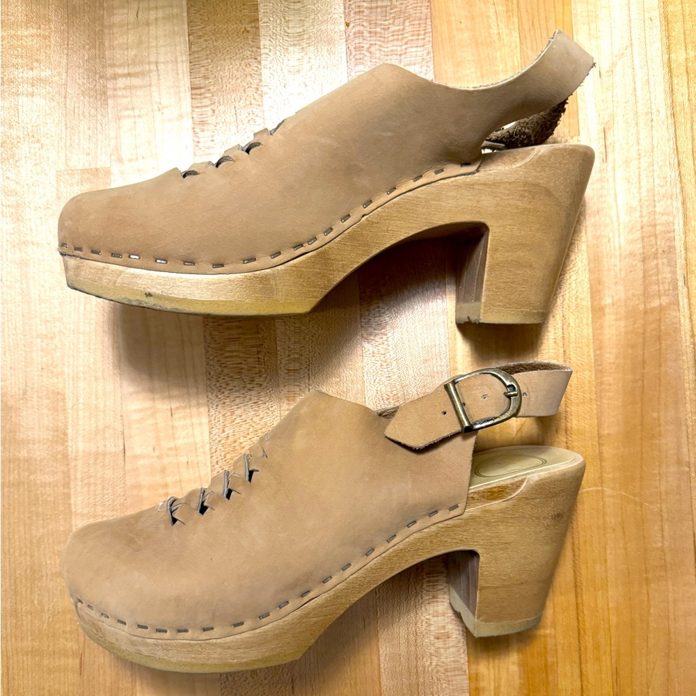 No.6 sling back clogs. Worn once, great condition.